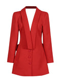 Toloer Style Small Suit 2024 New Fashion Sexy Slim V Neck Show Thin Long Sleeve Design Sense Suit Jacket Female-Outfit