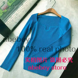 new spring and summer fashion women clothes sqaure collar full sleeves elastic high waist sexy pullover