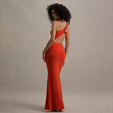Summer Sexy Shoulder-To-Shoulder-Back Tective Dress Stylish Solid-Colored Strap-Nrinking Folding