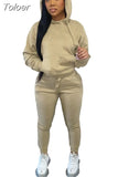 Women's Sporty Tracksuit Autumn Winter Plush Warm Hooded Long Sleeve Hoodie and High Waist Sweatpant Matching Outfit 2 Piece