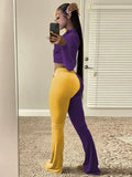 Contrast Color Velour Zipper