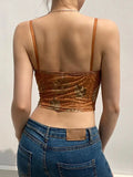 Asymmetric Mesh Crop Cami Top-Outfit