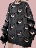 Oversized Monster Jumper Sweater-Outfit