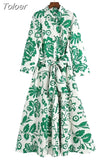 2023 Summer Women Vintage Floral Print Dress With Bow Female Sashes Midi Shirt Dress Chic Casual Slim Vestidos