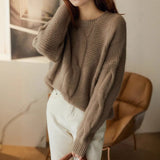 2025 Mahjong Sweater New French Vintage Long Sleeve Knitted Fashion T-Shirt Loose