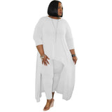 Piece Set Plus Size Women Fall Clothing 2021 Solid Long Style Top Leggings Casual Fashion Streetwear Wholesale