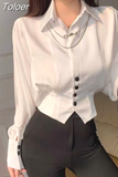 Women Blouse Korean Tops 2023 Ropa Mujer Tunic Shirts Elegant Blouses Turn Down Collar Long Sleeve Woman Shirt Chic White