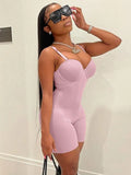 Sexy Sleeveless Solid Straps Skinny