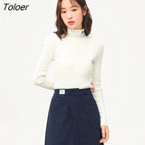 Women Sweater 2022 Winter Long Sleeves Half Turtleneck Slim Fit Stretch Knitted Pullover All-match Casual Bottoming
