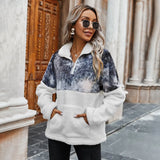 Winter Plus Size S-Xl Women Coat Long Sleeve Plush Warm Jacket Ladies Hooded Zipper Patchwork Outdoor Casual Females