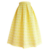 Vintage Jacquard Solid Skirt For Women High Waist Loose Long Casual Midi Skirts Female 2022 Fashion Spring