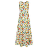 Celmia Summer Bohemian Floral Print Maxi Dress 2022 Women Sundress Sexy Sleeveless Casual Loose Party Beach Vestidos