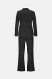 Blazer and Seam Detail Flare Pants