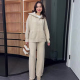 2025 New Women's Languiled Collar Knitted Trousers
