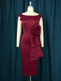 Designer Cuts Pin Dress Elegant Wind U-Neck Sleeveless Dress