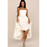 Tube Pleated Midi Dress-Outfit