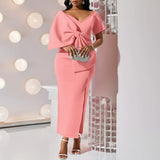 Party Dress Women's Sexy Big Bow Bow Open Dress Bag Hip Dress