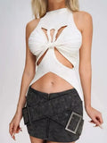 Waistcoat Women 2025 Spring New Hollow Kinesith Sling Sling Vest