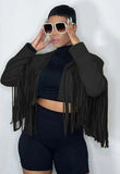 Fashion Tassels Zipper Long Sleeve