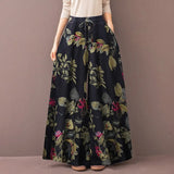 ZANZEA 2022 Kaftan Printed Pants Women's Wide Leg Trousers Elastic Waist Long Pantalon Palazzo Casual Floral