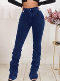 Blue High Waist Stack