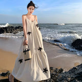 Toloer Design Handmade Three-Dimensional Embroidery Flower Cotton Linen Hollow Vacation Wind Sling