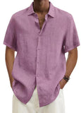 Explosion Summer V-Neck Button Cotton Cotton Pure Cotton Shirt Shirt Man Shirt