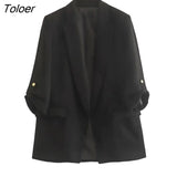 Women Animal Print Zebra Blazer Elegant Chic Fashion Suit Jacket Casual Coat Female Outerwear Outfit Clothing