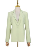 Toloer Back Careful Machine Coat 2024 New Street Wind Irregular Metal Chain Small Suit Woman-Outfit