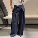Autumn 2025 New Fashion Temperament Loose Striped Broad Leg Suit