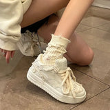 Shooting Star Patchwork Sneakers-Outfit