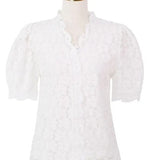 New Oversize Women Blouses Summer Tops Femme Casual Womens Blouse Max Fall Girls White Shirt Short Sleeve Plus Size