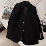 Toloer Suit Jacket Female GJ Sense Spring Autumn 2024 New Korean Version Of Fashion Long Small Suit-Outfit