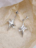 Galactic Star Charm Earrings-Outfit