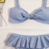 Toloer Single Swimsuit 2023 Flounce Knit Ladies Swimwear Bikini B237-Outfit