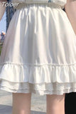 Mall Goth Gothic Lace Ruffle Mini Skirts Womens Harajuku Fairy Grunge Black Pleated Skirt Japanese Lolita