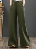 Summer Harem Pant Women's Cotton Linen Pants Casual Loose Trouser Women Cotton Oversize Pockets Wide Leg Flares