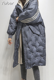 90 White Duck Down Coat Women Long Jacket Winter Loose Down Jackets Female Overcoat Fashion Thick Parkas Lady