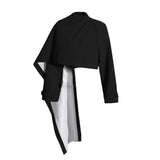 Toloer Personality Suit Jacket Female 2024 Summer New Long Sleeve Short Jacket Advanced Sense Shawl Style Small Suit-Outfit