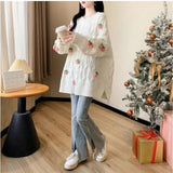 Strawberry Tassel Sweater-Outfit