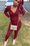 Two Piece Set Women Long Sleeve Hooded Zipper Pockets Workout Jacket and Fitness Legging Active Wear Stretchy Slim