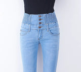 Jeans for Women Mom Jeans Plus Size Winter Warm Elastic High Waisted Skinny Jeans Woman Pencil Pants Office