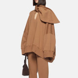 Toloer 2024 New Korean Version Of Women's Hoodie Fashion Casual Wind Loose Scarf Collar Niche Design Sense Top Women-Outfit