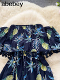 Floral Women Jumpsuits Summer Beach Wide Leg Overalls Fashion Korean Playsuits Bohemian Print Strap