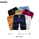 Men New Polyester Shorts For Men Summer Solid Breathable Elastic Waist Casual Male Short 7