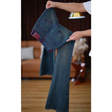 High-Waisted Micro-Tight Jeans Women's Spring And Autumn Pear-Shaped Body Narrow Version Of Slim Elastic Showing Thin Straight