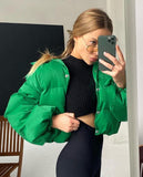 Casual Button With Hood Padding