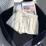 Toloer Waist Loose Tight Waist Sports Shorts Female Loose Casual Wear 2024 Summer New Wide Leg Pants Home Pajama Pants
