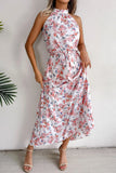 Tie Waist Backless Maxi