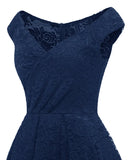 Elegant Lace Off Shoulder Vintage Party